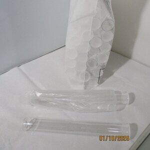 Lot of 25 NEW  Clear Plastic 8" Tubes with Caps